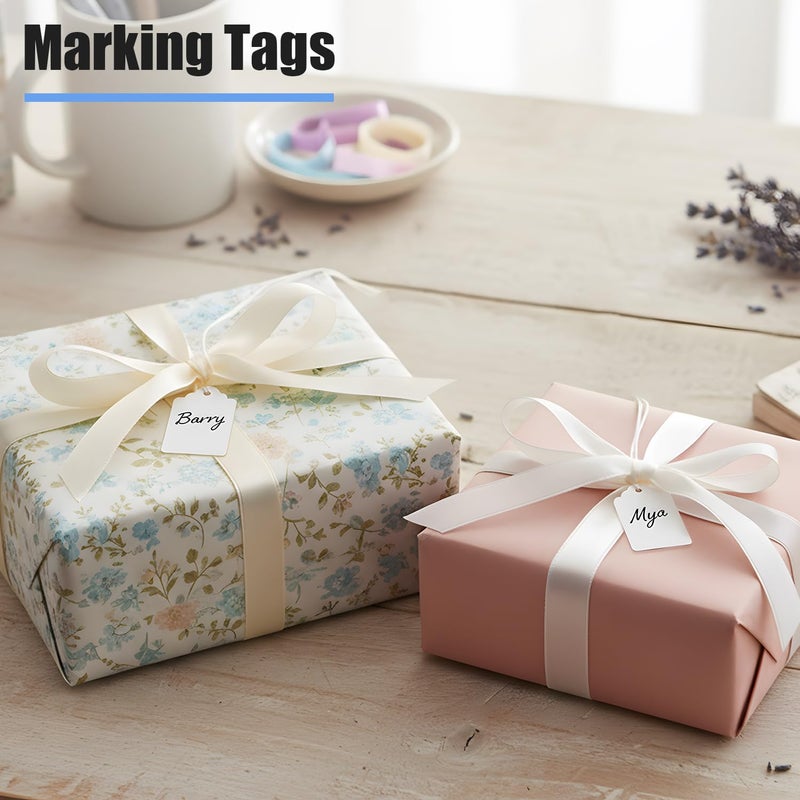 Brothersbox Price Tags with String Attached, 1000pcs White Matte Surface Marking Merchandise Strung Tags Writable Label Small Hang Tag for Pricing Gift Jewelry Clothing Yard Sale Garage Supplies 1.75 x 1.093 inch - Image 4